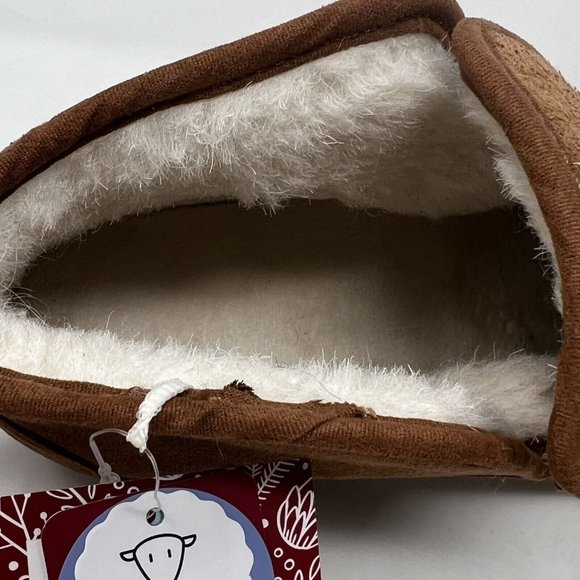 Muk Luks Womens Queens Slip Ons Suede Cognac Wool Blend Size 9.5 -‎ NEW!!!  READ - Picture 7 of 15